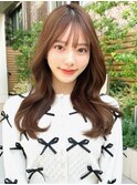 20代30代40代◎前髪パーマグレーベージュレイヤーロング黒髪