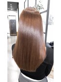 ★デザインカラーレイヤーカットウェットヘアミルクティーカラー