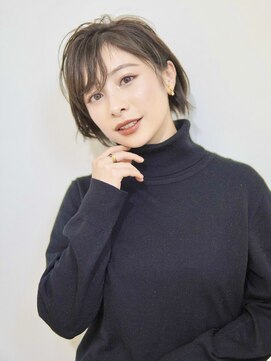 グリッター 仙台中央店(GRITTERs) くびレイヤーシアーオリーブベージュレイヤーカットショート