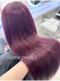 暖色透明感カラーカシスピンクカシスレッドピンクヘア＊RINA