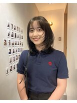 フィルムス 新宿(FILMS)&nbsp;顔周りレイヤーカット/オリーブベージュ/ウェットヘア