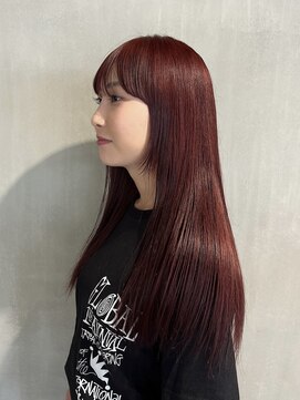 ラトリエ(L'Atelier) モード/ハイトーンロング/ワインレッド