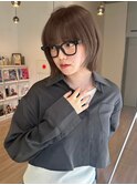切りっぱなし結べるボブルフ小顔イメチェンネビージュ