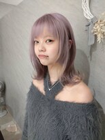 ハイストリートヘア(High street Hair)&nbsp;小顔補正ミディアムレイヤー×ブリーチオンカラー