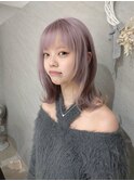 小顔補正ミディアムレイヤー×ブリーチオンカラー