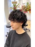 波巻きパーマ