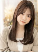 シースルー前髪アースカラーエアストレートh3北浦和20代30代40代