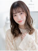 大人可愛いフェザーバング小顔ゆるふわミディc6越谷20代30代40代