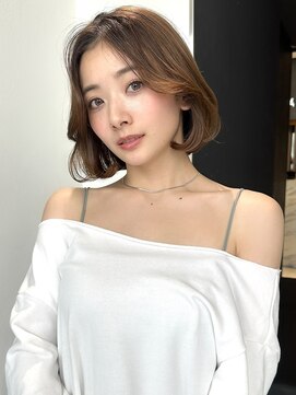 ザザアオヤマ(ZA/ZA AOYAMA) センター分け前髪/ボブ/内巻きボブ