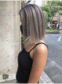 外国人風バレイヤージュ、ハイライトカラー、シャドールーツ