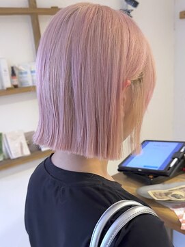 ブレイズヘアー(BLAZEhair) 【オーキッドベース】ホワイトミルクティピンク×ブリーチ3回