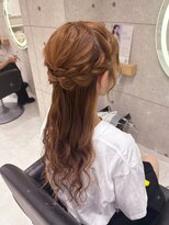 ヘア サロン クラン ソア 心斎橋店(hair salon clan soar)&nbsp;編み込みハーフアップ