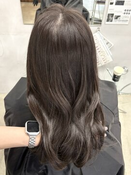 福井透明感カラーチョコグレージュ韓国レイヤーくびれヘア学生