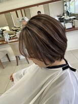 エーデル(EDEL) 白髪ぼかし+骨格補正カット【白髪ぼかしハイライト】