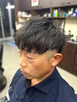 理容 赤沼&nbsp;カラー(白髪染め)/2ブロックショートスタイル