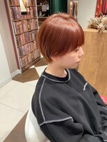 アース いわき店(HAIR&MAKE EARTH)&nbsp;ツヤ感オレンジブラウン×コンパクトショート