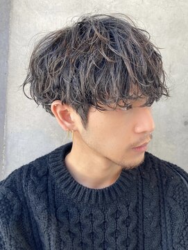 フィフス 大分(fifth) 大分シャドウパーマメンズカットラウンドマッシュツーブロック
