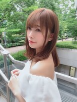 20代30代40代小顔前髪&毛先パーマヌーディーベージュカラー銀座