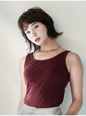 小顔外はねボブ