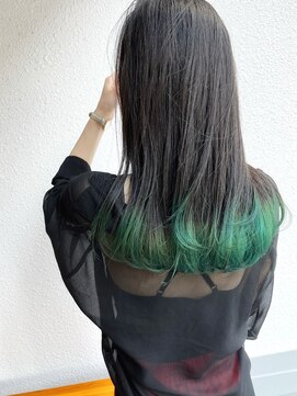 アーチバイループ(arch by loop) ◯グラデーションカラー　グリーン　ターコイズ　緑髪
