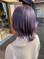 ラッコのおひるね&nbsp;ウルフカット×パープルカラー