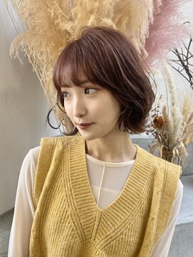 サンクチュアリー ウィズ コネクト(Sanctuary with connect) ウォームピンクカラー×外ハネボブ