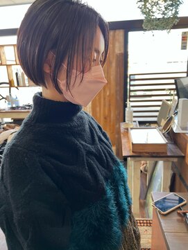 バンビ プライベート サロン(Bambi private salon) 伸ばし途中も可愛い耳掛けショートボブ*Bambi松平愛