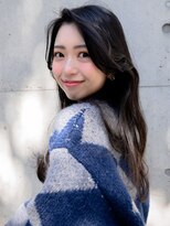 トローノ 栄(TRONO)&nbsp;透明感カラー　艶感　グレージュ　くびれヘア　20代30代