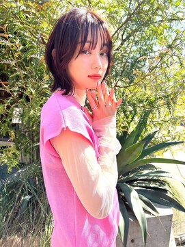 エース (ACE) ACE横浜　ラベンダーベージュ×顔まわりウルフレイヤー