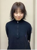 ボブ/顔まわりレイヤー/似合わせカット/グレージュカラー