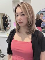 ヒョンミョン ライズバイレボ 取手店(hyon myon/RISE by REVO)&nbsp;レイヤーカット/デザインカラー/オリーブベージュ[取手/取手駅]