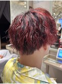 メンズライクミニウルフショートウルフウルフパーマハイライト