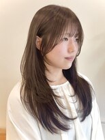 ビューエヒメ(VIEW EHIME)&nbsp;顔まわり/レイヤーカット/韓国/ロングヘア/ベージュ