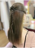 ハーフアップ