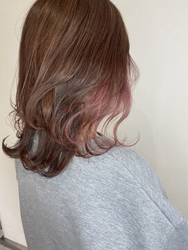 アヴァンス アリオ鳳店(AVANCE) インナーカラー×チェリーピンク