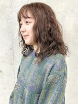 モリオ(morio)&nbsp;＊ニュアンスパーマロングハードスパイラルパーマ前髪30代40代3