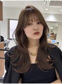 レイヤーカット艶カラー透明感カラーナチュラルハイライト