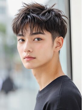 エル 横浜 ウエスト(eL 横浜 west) 韓国マッシュ スペインカール スパイキーショートブルーブラック