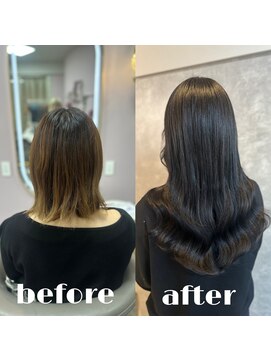 ガルボヘアー 心斎橋店(garbohair) アメ村×韓国風×重ため×エクステ