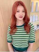 ヘアーガーデン シュシュ(hair garden chou chou)&nbsp;【salon workスタイル】フロントレイヤー＋シアーオレンジ