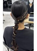 タイトな編み下ろし