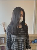 透明感ブラウン×顔周りレイヤー