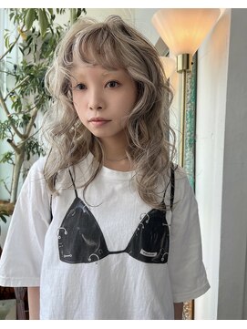 【n】ハイトーンロング,ローライトホワイトベージュ