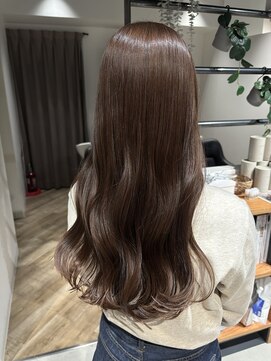 オリーブベージュ/ブリーチなしダブルカラー/イルミナ/堺東