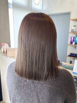 シェル 津山の手店(shel) 10代20代髪質改善オリーブブリーチ透明感カラー