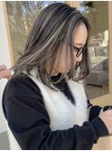 【45.白髪ぼかしハイライト】ショート・レイヤーカットも人気