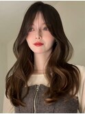 ハイライトバレイヤージュダブルカラーケアブリーチ20代30代