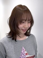 ブラウン(Brown)&nbsp;イメチェン/ピンクベージュ/アンブレラカラー/前髪/藤沢美容院