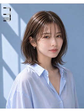 ヘアーメイク スリー(Hair Make 3) ミディアム成人式髮型シルバーアッシュ髪型ショート40代髪型