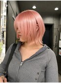 春っぽさ全開◎ブリーチベースのペールピンクボブ♪